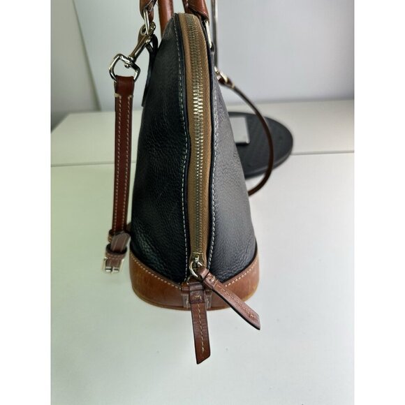 Dooney & Bourke Leather Satchel Bag All Weather Crossbody Bag Black - Picture 8 of 12